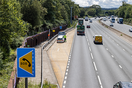 emergency refuge area on a smart motorway